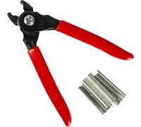 Browin 313313 Sausage Hand Clipper + 60 Clips, Alloy, Red, Medium, Mittler