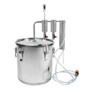 Browin 340018 Distillator 18 L Stainless Steel Cooler with 2 Heel Basins, 2 Thermometers, 2 Hoses-Complete Set, 18/8