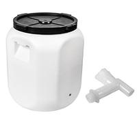 Browin 360240 DON Kiszot 40 L Barrel with Tap Opening, Light Food Barrel with Lid, Barrel for Cabbage or Cabbage, Barrel for Rainwater, White