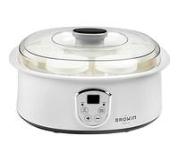 Browin 801015 1.3 L Electric Yoghurt Maker with a Thermostat and 7 Jars (180 ml) | 20 W | White Portable Yogurt Machine | for Homemade Yoghurt and Greek Yoghurt