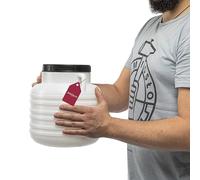 Browin 360110 10 L Barrel/Drum with Handles, Light Food Barrel with Lid, Barrel for Cabbage or Cabbage, White