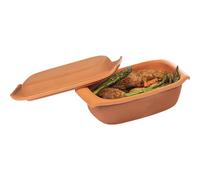 Browin Roasting Pan with Lid, Terracotta, Brown, 2,5 l