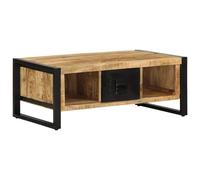 (Brown, 1 pcs) vidaXL Coffee Table 90x50x36 cm Solid Rough Wood Mango side table