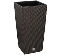(Brown , 1) Square Elegant Tall Large Plant Pot Indoor Outdoor [Large]