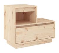 Vidaxl Bedside Cabinet 60X34X51 Cm Solid Wood Pine, Brown