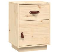 (Brown, 1) vidaXL 1/2x Solid Wood Pine Bedside Cabinet Wooden End Table Multi Colours