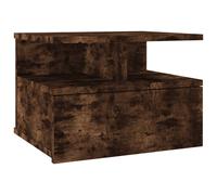 Floating Nightstand Smoked Oak 40x31x27 cm Engineered Wood Wall-Mounted Compact.
