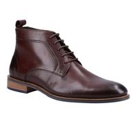 (Brown, 10 (Adults')) Hush Puppies Declan Lace Leather Men's Brown Boots