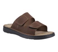 (Brown, 10 (Adults')) Hush Puppies Eugene Leather Men's Brown Sandals