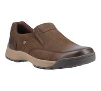 (Brown, 10 (Adults')) Hush Puppies Vaun Leather Men's Brown Loafers