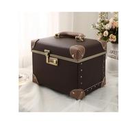 (Brown (10 inches)) Net Red INS Wind Superfire Makeup Box Practice With A Large Capacity Storage Box Tattoo Toolbox Korean Version Of Korean Makeup