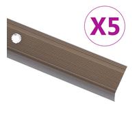 (brown, 100 cm (5 pcs)) vidaXL 5x Stair Nosings L Aluminium Multi Sizes Multi Colours Multi Models