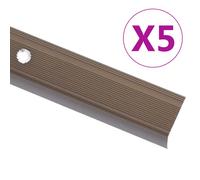 (brown, 100 cm (5 pcs)) vidaXL 5x Stair Nosings L Aluminium Multi Sizes Multi Colours Multi Models