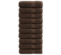(brown, 100 x 150 cm/ 10 pcs) vidaXL Premium Sauna Towels Guest Bath Towel 10 pcs Gold 600gsm 100% Cotton