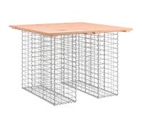 (brown, 102 x 100 x 72 cm) vidaXL Garden Bench Park Outdoor Bench Seat Gabion Design Solid Wood Douglas