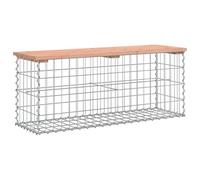 (brown, 103 x 31,5 x 42 / 100 x 30 x 40 cm) vidaXL Garden Bench Park Outdoor Bench Seat Gabion Design Solid Wood Pine
