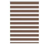 vidaXL Zebra Blind Brown 105x150 cm Fabric Width 100.9 cm Polyester