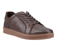 Hush Puppies Madden Mens Brown Casual Lace Up Smart Leather Trainers
