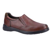 (Brown, 11 (Adults')) Hush Puppies Matthew Leather Men's Brown Loafers