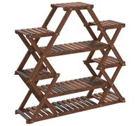 vidaXL Flower Stand 110x25x105 cm Solid Wood Fir