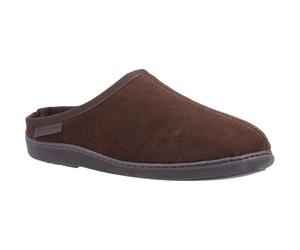 (Brown, 12 (Adults')) Hush Puppies Ashton Suede Men's Brown Slippers