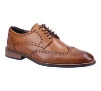 (Brown, 12 (Adults')) Hush Puppies Dustin Brogue Leather Men's Tan Brogues Shoes