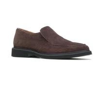 (Brown, 12 (Adults')) Hush Puppies Earl Slip On Suede Men's Brown Loafers