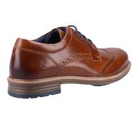 (Brown, 12 (Adults')) Hush Puppies Jayden Leather Men's Tan Brogues Shoes
