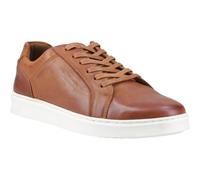 (Brown, 12 (Adults')) Hush Puppies Madden Leather Men's Tan Trainers