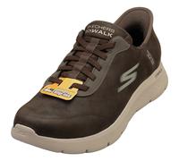(Brown, 12 (Adults')) Skechers GO WALK Flex Smooth Motion Textile Men's Brown Trainers