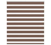 vidaXL Zebra Blind Brown 120x150 cm Fabric Width 115.9 cm Polyester