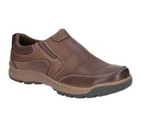(Brown, 13 (Adults')) Hush Puppies Jasper Leather Men's Brown Loafers