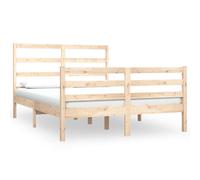 (brown, 135 x 190 cm) vidaXL Solid Wood Pine Bed Frame Wooden Bedstead Bed Base Multi Colours/Sizes