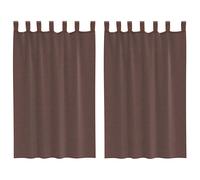 (brown, 140 x 175 cm) vidaXL Voile Curtains 2 pcs net curtain sheer curtain