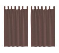 (brown, 140 x 175 cm) vidaXL Voile Curtains with Tab Top 2 pcs Brown net curtain sheer curtain