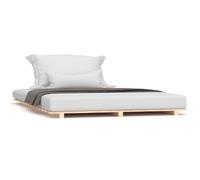 (brown, 140 x 200 cm) vidaXL Bed Frame Bedroom Bedstead Bed Base Mattress Foundation Solid Wood Pine