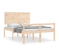 (brown, 140 x 200 cm) vidaXL Bed Frame with Headboard Bed Base Honey Brown 120x200 cm Solid Wood