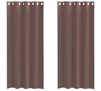 (brown, 140 x 225 cm) vidaXL Voile Curtains with Grommets 2 pcs Apple Green 140x225 cm net curtain