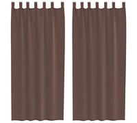 (brown, 140 x 245 cm) vidaXL Voile Curtains 2 pcs net curtain sheer curtain