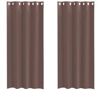 (brown, 140 x 245 cm) vidaXL Voile Curtains with Grommets 2 pcs Apple Green 140x225 cm net curtain