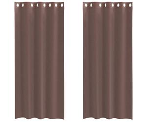 (brown, 140 x 245 cm) vidaXL Voile Curtains with Grommets 2 pcs Apple Green 140x225 cm net curtain