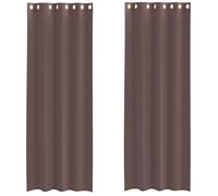 (brown, 140 x 300 cm) vidaXL Voile Curtains 2 pcs net curtain sheer curtain