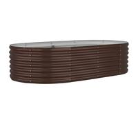 vidaXL Garden Raised Bed Powder-coated Steel 152x80x36 cm Brown, Brown