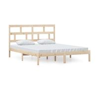 vidaXL Bed Frame Solid Wood Pine 160x200 cm - Brown, Brown