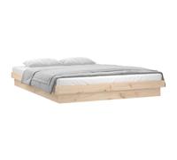 vidaXL LED Bed Frame without Mattress 160x200 cm Solid Wood