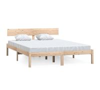 Bed Frame White Solid Wood Pine 100x200 cm