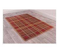 (Brown, 160x225 cm (5'3''x7'4'')) Tartan Check Pattern Rug Hallway Runner
