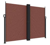 vidaXL Retractable Side Awning Brown 180x1000 cm