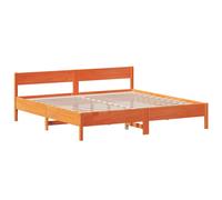 (brown, 180 x 200 cm) vidaXL Bed Frame with Headboard Bed Base Wax Brown 90x200 cm Solid Wood Pine