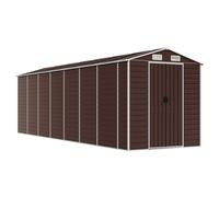 (brown, 191 x 640 x 198 cm) vidaXL Garden Shed Outdoor Storage Shed Patio Yard Tool Shed Galvanised Steel